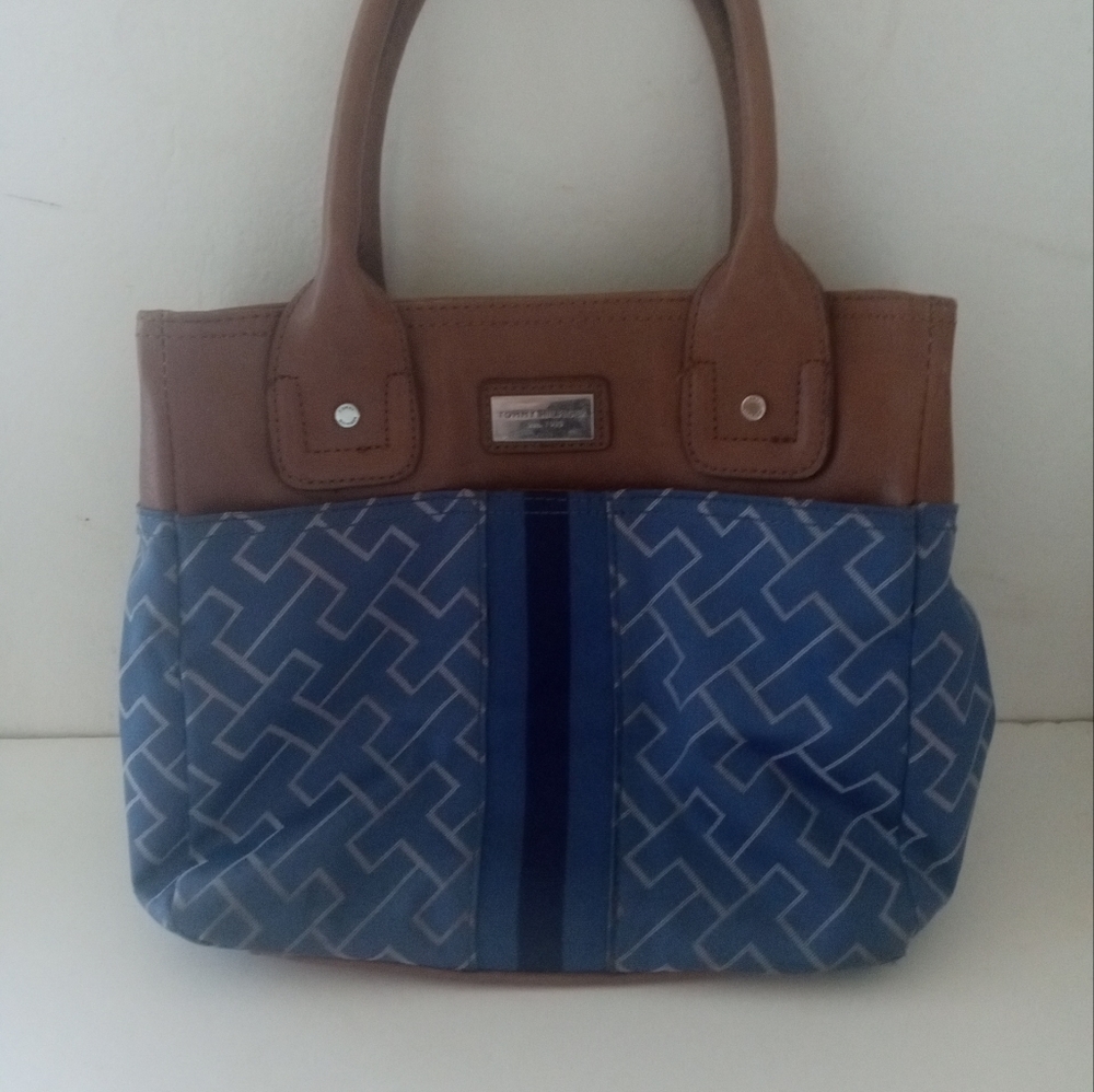 Women's Tommy Hilfiger Blue Signature print handbag